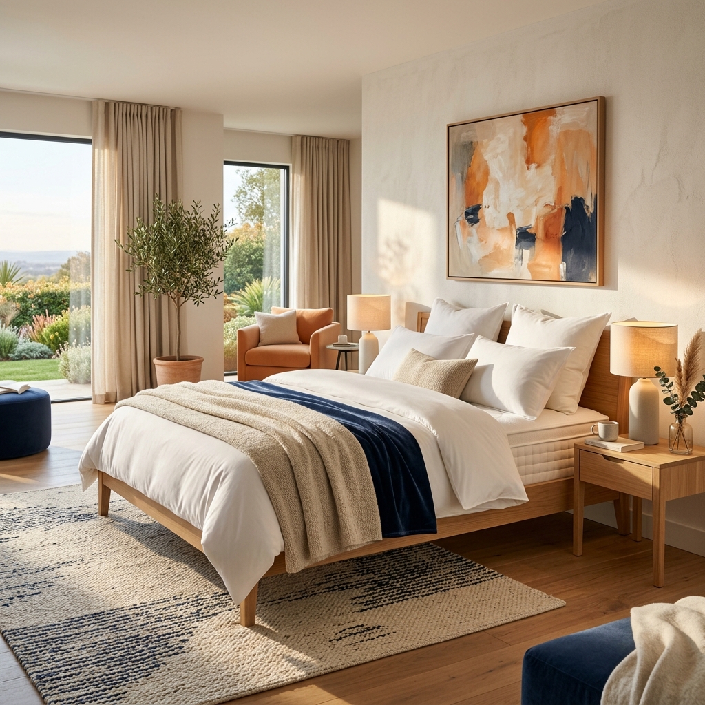 Premium orthopedic mattress in luxury bedroom
